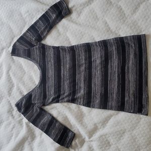 Gray Striped Bodycon mini dress